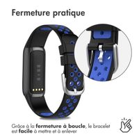 imoshion Bracelet sportif en silicone Fitbit Luxe - Noir/Bleu