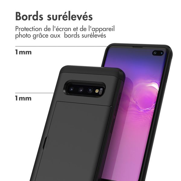 imoshion Coque arrière avec porte-cartes Samsung Galaxy S10 Plus - Noir