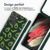 imoshion Coque design en silicone avec cordon Samsung Galaxy S21 Ultra - Avocado Green