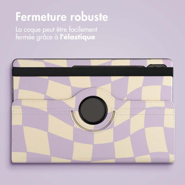 imoshion Coque Design rotatif à 360° Samsung Galaxy Tab S10 Ultra / Tab S9 Ultra - Dancing Cubes