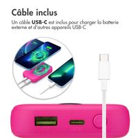 imoshion Batterie externe MagSafe - 10.000 mAh - Batterie externe sans fil - Rose vif