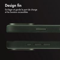 Accezz Coque MagSafe en cuir vintage Apple iPhone 16 Pro - Smokey Green