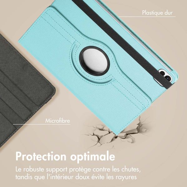 imoshion Coque tablette rotatif à 360° Apple iPad Air 11 pouces (2026) M4 / (2025) M3 / (2024) M2 / Air 5 (2022) / Air 4 (2020) / Pro 11 (2018/2020) - Bleu clair