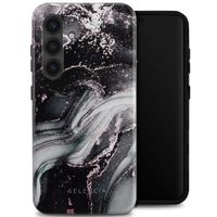 Selencia Coque arrière Vivid Tough Samsung Galaxy S24 - Chic Marble Black