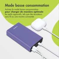 imoshion Ultra Series Aluminium | Batterie externe 20.000 mAh - Charge rapide jusqu'à 33 watts - Violet Tropical