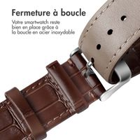imoshion Bracelet Cuir Crocodile Apple Watch Series 1 á 9 / SE (38/40/41 mm) | Series 10 / 11 (42 mm) - Brun
