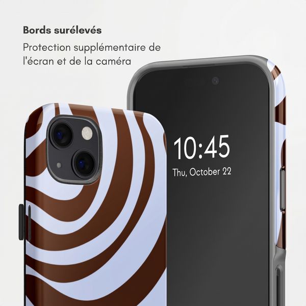 Selencia Coque arrière Vivid Apple iPhone 13 / 13 Pro - Dream Swirl Chocolate