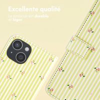 imoshion Étui de télephone portefeuille Design Apple iPhone 14 - Garden Stripes