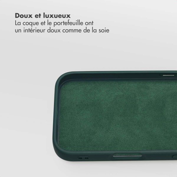 Selencia Étui portefeuille amovible Olyn avec MagSafe Apple iPhone 16e - Vert