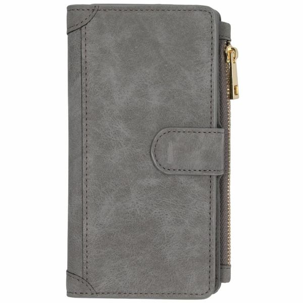 Porte-monnaie de luxe Samsung Galaxy A7 (2018) - Gris