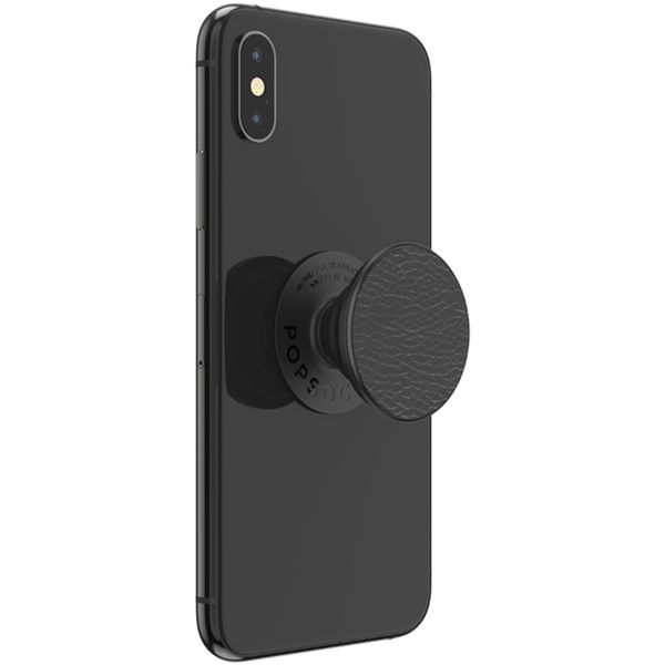 PopSockets PopGrip - Amovible - Pebbled Vegan Leather Black