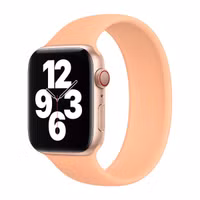 Apple Bracelet Boucle unique en Silicone Apple Watch | 44/45/46/49 mm - Taille 4 - Cantaloupe
