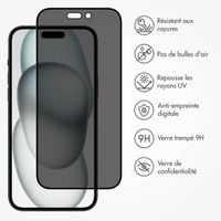 Accezz Protection d'écran en verre trempé Privacy Apple iPhone 14 Pro / 15 / 16