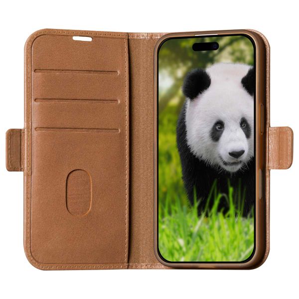 dbramante1928 Étui de télephone portefeuille Apple iPhone 16 Plus - Tan