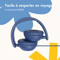 imoshion Casque filaires pour enfants - Câble AUX - Limiteur de décibels - Denim Blue