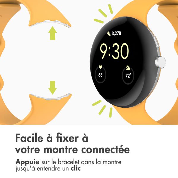 imoshion Bracelet en silicone⁺ Google Pixel Watch 3 / 4 (45 mm) - Taille S - Jaune