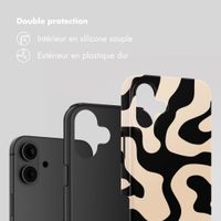 Selencia Coque arrière Vivid Apple iPhone 16 - Art Wave Black