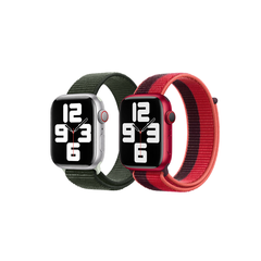 Apple 2 Pack Bracelet Sport Loop pour Apple Watch | 44/45/46/49 mm - (Product)RED / Cypress