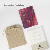 Selencia Coque tablette Vivid Apple iPad 9 (2021) 10.2 pouces / iPad 8 (2020) 10.2 pouces / iPad 7 (2019) 10.2 pouces - Marble Plum
