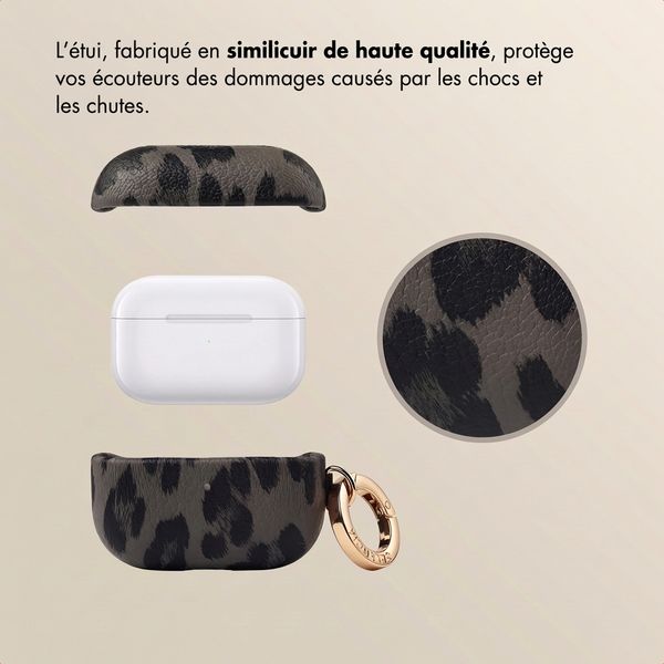 Selencia Coque Sabi motif panthère  Apple Airpods Pro 3 - Midnight Black