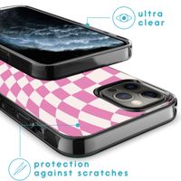 imoshion Coque Design iPhone 12 (Pro) - Retro Pink Check