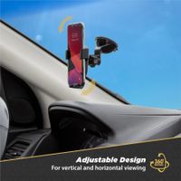 Scosche Support de téléphone GravityDrop 3-in-1 pour voiture - Universel - Tableau de bord / Pare-brise / Grille de ventilation - Noir