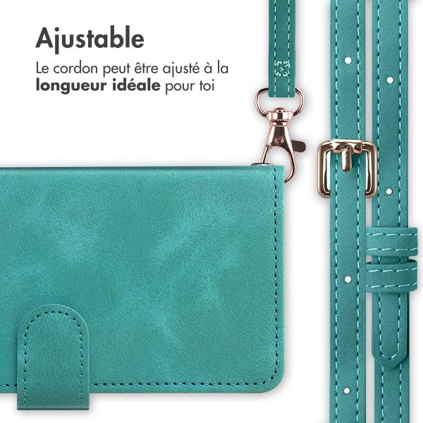 imoshion Etui de téléphone portefeuille avec cordon Samsung Galaxy A54 (5G) - Turquoise