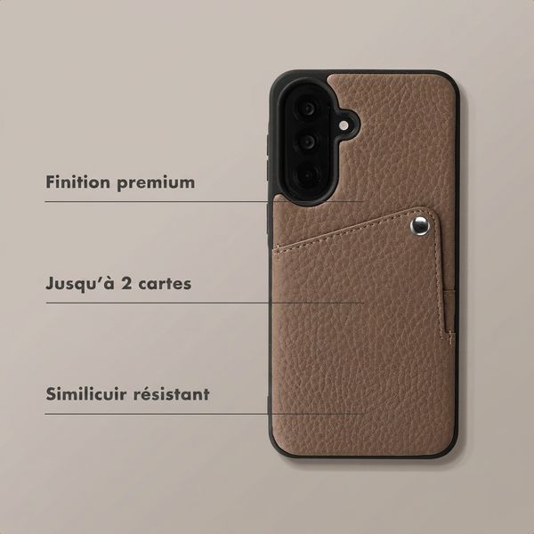 Selencia Coque Riva avec porte-cartes Samsung Galaxy A37 (5G) - Mocha Brown