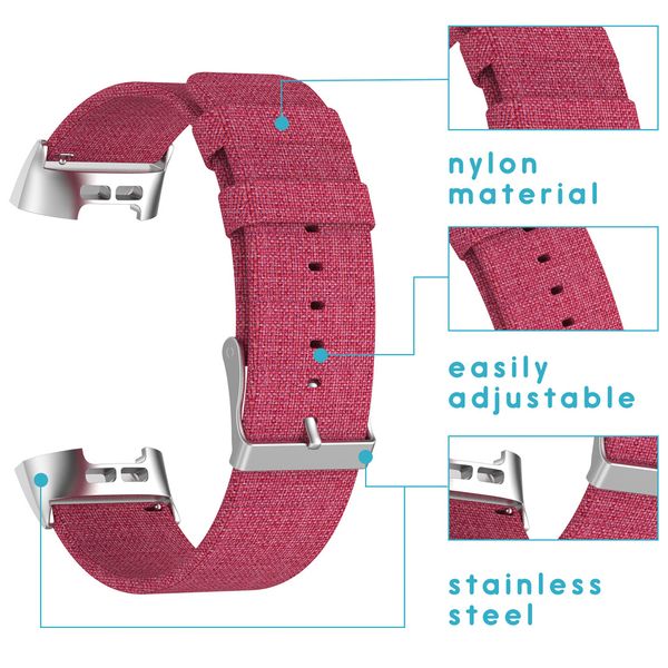 imoshion Bracelet en nylon Fitbit Charge 3/4 - Rose