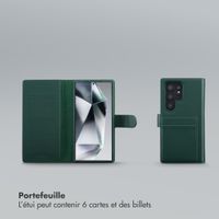 Selencia Étui portefeuille amovible Olyn avec MagSafe Samsung Galaxy S24 Ultra - Vert