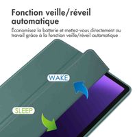 imoshion Coque tablette rigide Trifold Samsung Galaxy Tab S9 11.0 pouces / Tab S10 FE / S9 FE 10.9 pouces - Vert