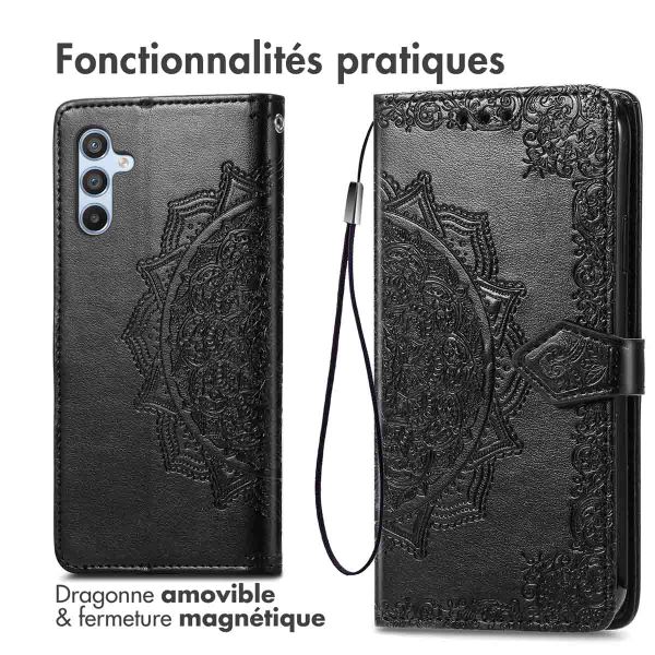 imoshion Etui de téléphone portefeuille Mandala Samsung Galaxy A26 - Noir