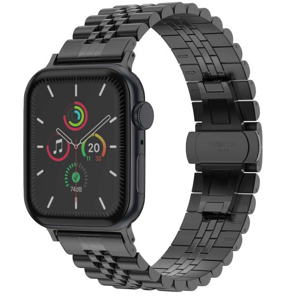 Selencia Bracelet Metallique Jubilee Apple Watch Series 1 t/m 11 / SE / Ultra (44/45/46/49 mm) - Noir