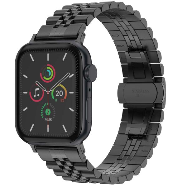 Selencia Bracelet Metallique Jubilee Apple Watch Series 1 á 10 / SE / Ultra (2) (44/45/46/49 mm) - Noir