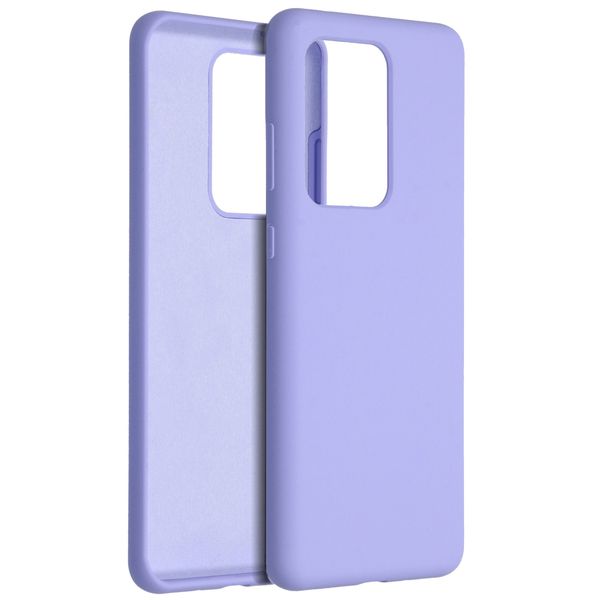 Accezz Coque Liquid Silicone Samsung Galaxy S20 Ultra - Violet