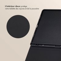 Selencia Coque tablette Sabi avec imprimé léopard Samsung Galaxy Tab A9 Plus - Soft Ivory