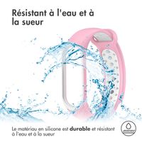 imoshion Bracelet sportif en silicone Xiaomi Mi Band 3 / 4 - Rose / Blanc