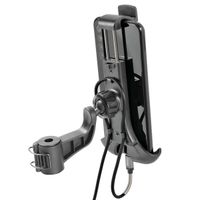 Lampa Smart Scooter Flow - Support de téléphone scooter - Fixation posurur rétroviseur et pare-brise - Noir