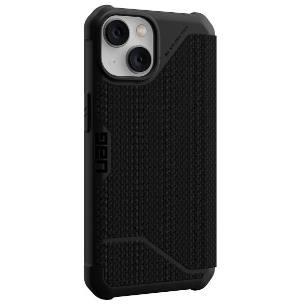 UAG Etui de téléphone portefeuille Metropolis iPhone 14 - Kevlar Black