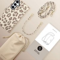 Selencia Étui de télephone portefeuille imprimé léopard Sabi Samsung Galaxy S24 / S25 - Soft Ivory