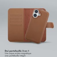 Selencia Étui portefeuille amovible Olyn avec MagSafe Apple iPhone 16 - Marron