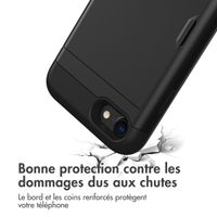 imoshion Coque arrière avec porte-cartes Apple iPhone SE (2022 / 2020) / 8 / 7 - Noir