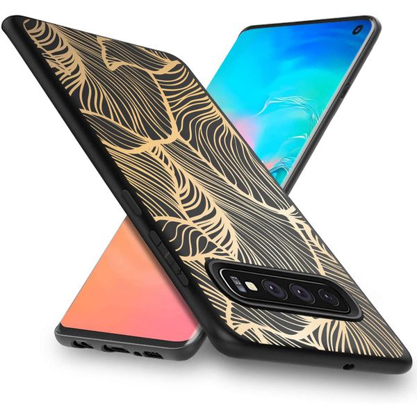 imoshion Coque Design Samsung Galaxy S10 - Feuilles / Noir