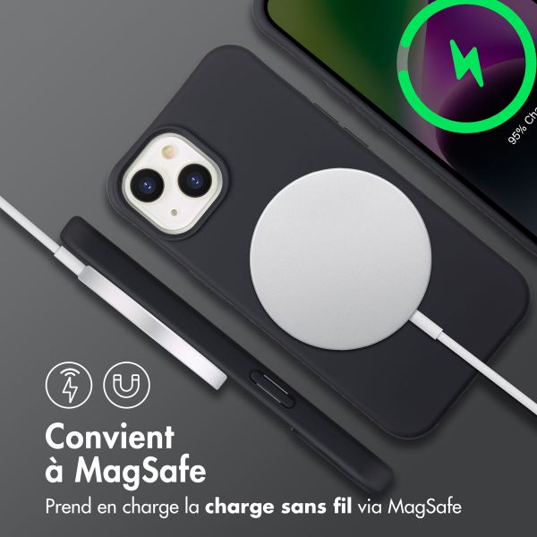 imoshion Coque arrière Color avec cordon amovible et MagSafe Apple iPhone 14 - Noir