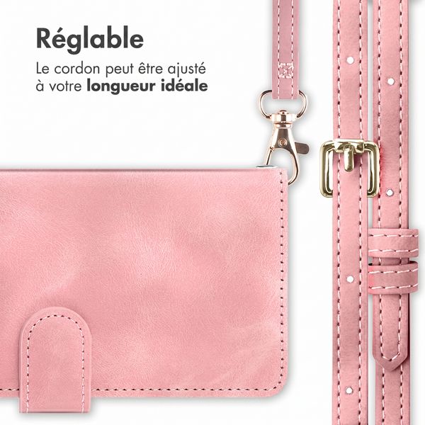 imoshion Etui de télephone portefeuille avec cordon Motorola Edge 70 Fusion - Rose