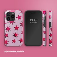 Selencia Coque arrière Vivid Tough avec MagSafe iPhone 15 Pro - Stars Rubine Red Light Pink