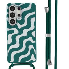imoshion Coque design en silicone avec cordon Samsung Galaxy S26 Ultra - Petrol Green Groovy