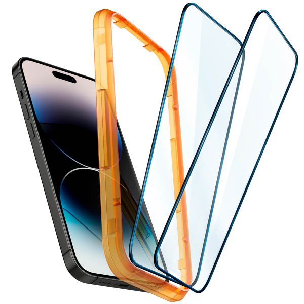 Spigen Protection d'écran en verre trempé GLAStR Fit 2 Paquets + Applicator Apple iPhone 14 Pro