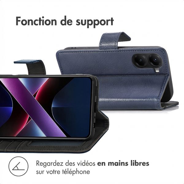 imoshion Étui de télephone portefeuille de luxe Xiaomi Poco X7 Pro - Bleu foncé