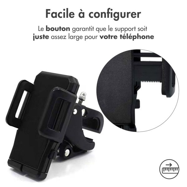 Accezz Support de téléphone vélo iPhone X - Réglable - Universel  - Noir